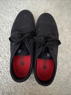 DC Black Sneakers with Red Insoles